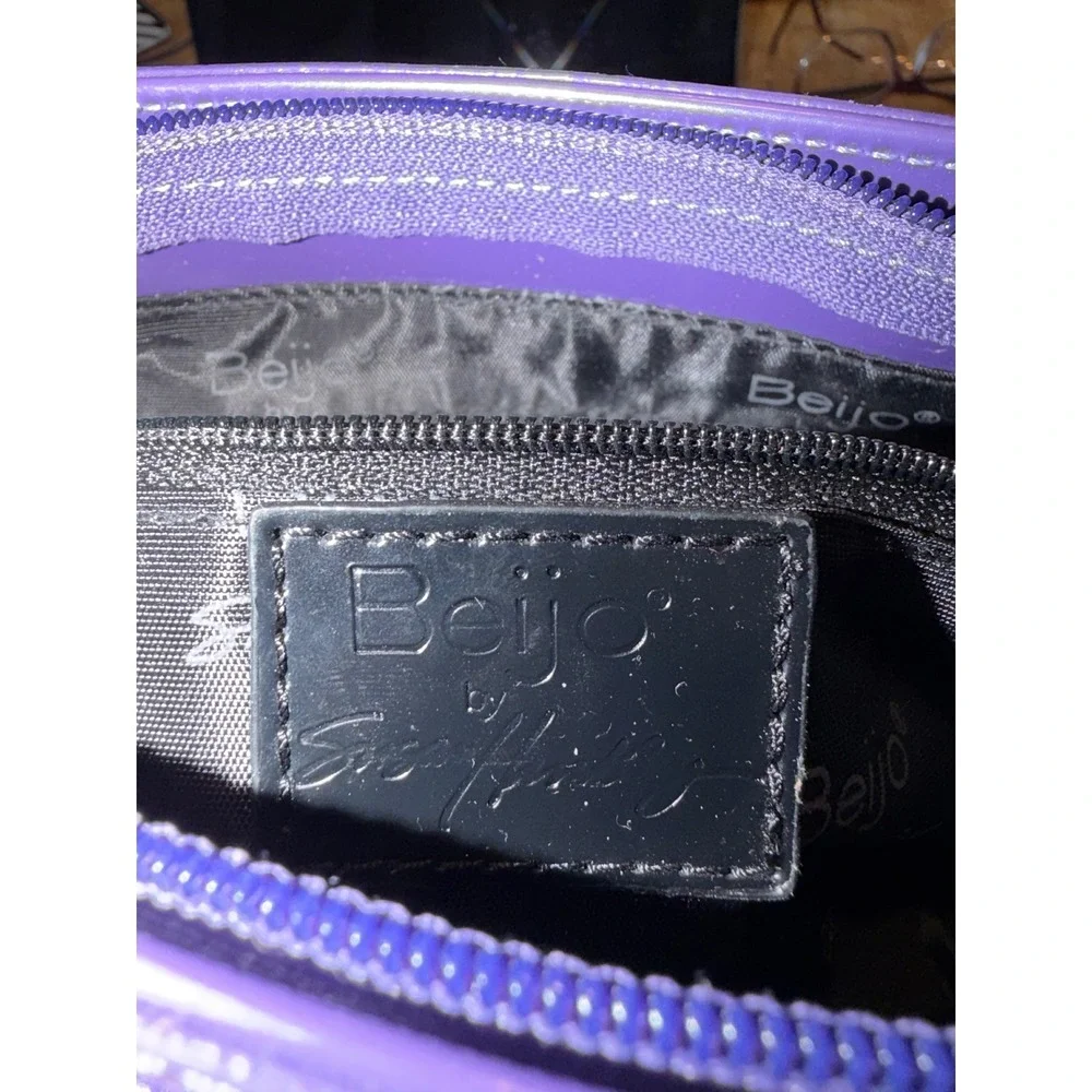 Beijo by Susan Handley Vintage Retro Purple Patent Shoulder Bag Y2K Purse
